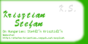 krisztian stefan business card